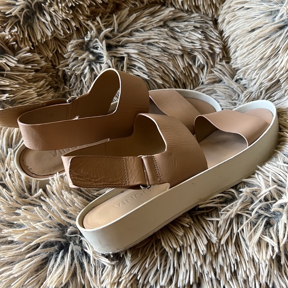 VINCE, Marett Leather Platform Sandal, Nude/Bone - Picture 7 of 9